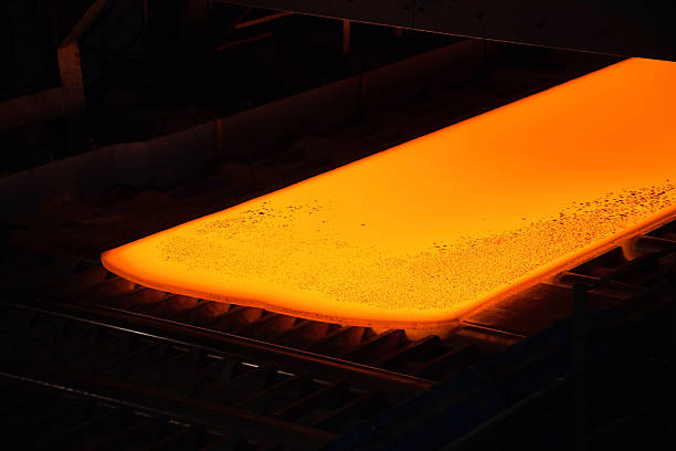 istock Glowing Steel in a Steelwork 535792422
