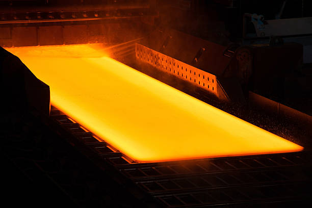 istock Glowing Steel in a Steelwork 535792540