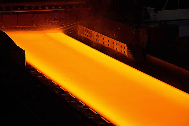 istock Glowing Steel in a Steelwork 535792602