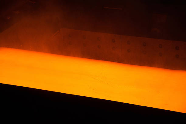 istock Glowing Steel in a Steelwork 535792764