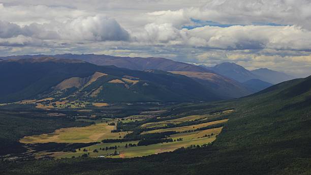 View from Mt Robert, rural landscape and mountains Landscape in New Zealand. View from Mt Robert. nelson city new zealand stock pictures, royalty-free photos & images
