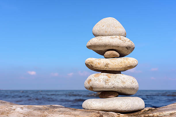 istock Balance of white stones 535794690