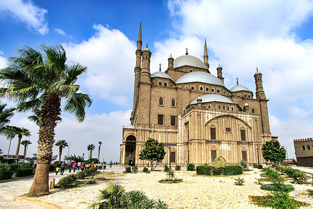 mahoma ali mezquita de el el cairo, egipto - cairo egypt mosque minaret fotografías e imágenes de stock