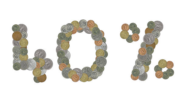 istock 40 percent with old coins 535795610