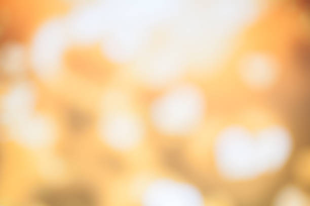 Bokeh Light on golden Pastel color Background