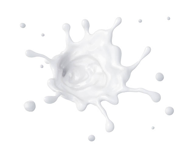 3 d abstrato leite líquido espirrar, tinta ou cola isolado - drink close up dairy product flowing imagens e fotografias de stock