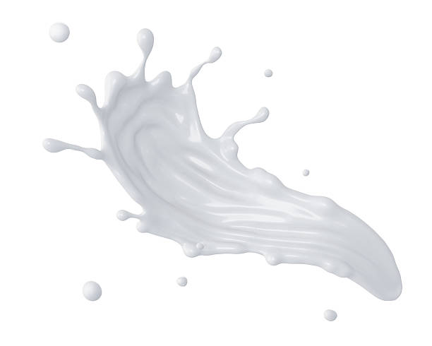 istock 3d abstract liquid milk splash, paint or glue isolated 535805513