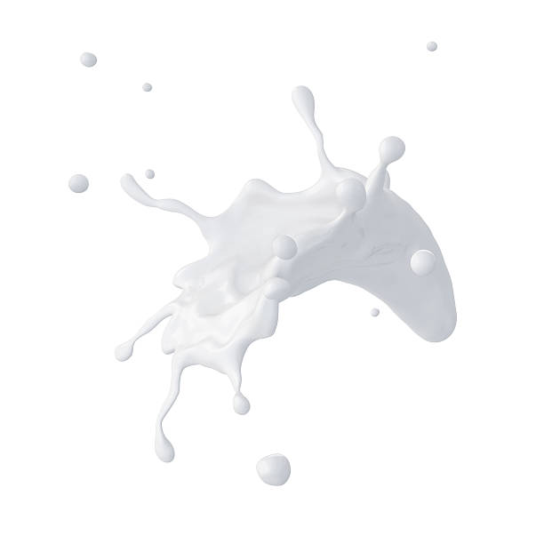 3 d abstrato leite líquido espirrar, tinta ou cola isolado - drink close up dairy product flowing imagens e fotografias de stock