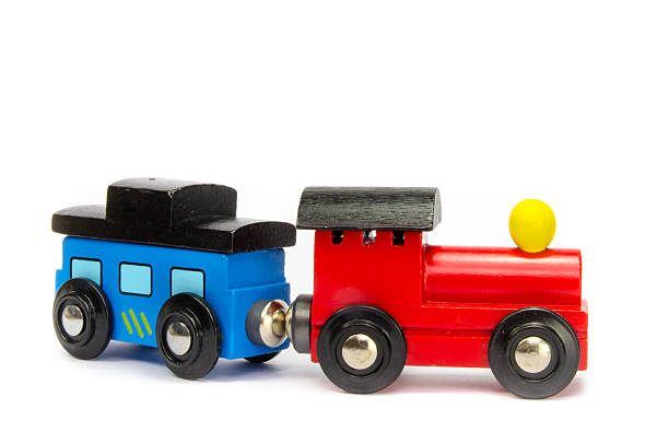 istock Wooden toy train with colorful blocs isolated 535806323