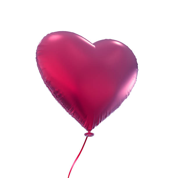 istock pink heart balloon, 3d object isolated on white background 535806479