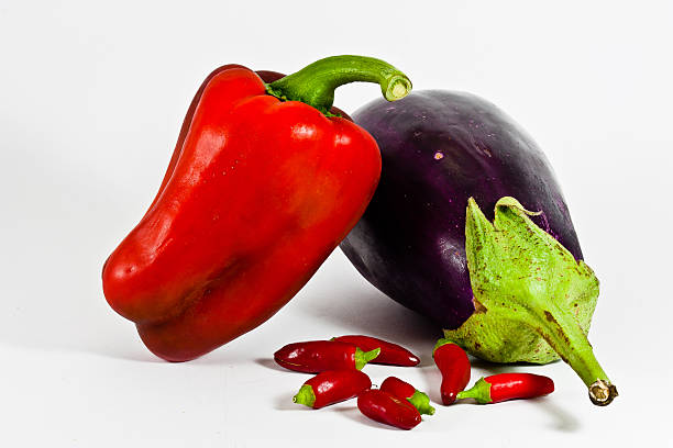istock PEPPERS CHILLIES AND EGGPLANT 535808125