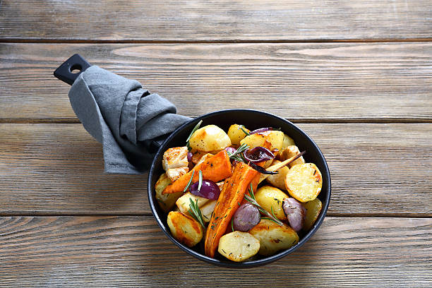 istock roasted vegetables in a frying pan 535812545