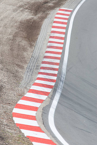 istock Curbstone with tyremarks on track 535813653