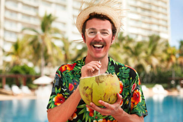 Tourist Sunburnt tourist at a beach resort cancun photos stock pictures, royalty-free photos & images