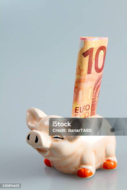 Piggy Bank Insert Euro Stock Photo - Download Image Now - 2015, Banking, Business