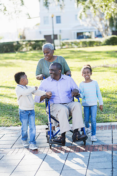 istock Children taking a walk with their grandparents 535847649