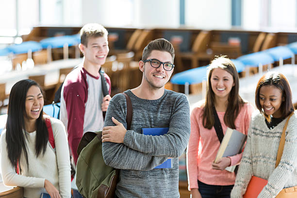 istock Group of students in the library 535847797