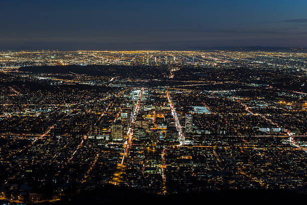 istock Glendale and Los Angeles Night Aerial 535848581