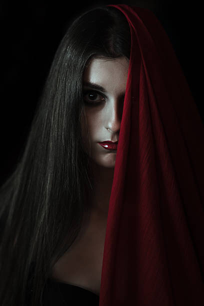 istock Vampire girl looking at the camera 535849421
