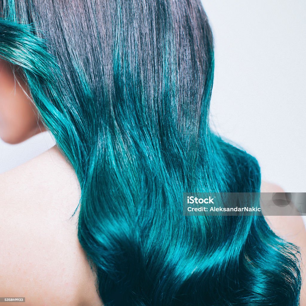 Green Ombre Hair Stock Photo - Download Image Now - Color Image, Green Hair,  Hairstyle - iStock