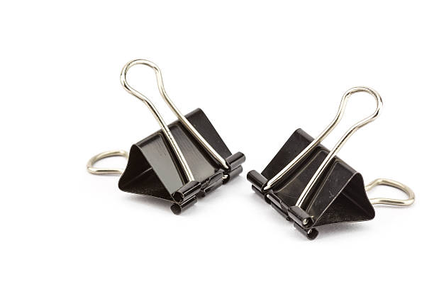 istock Black Paper clip isolated on white background 535850423