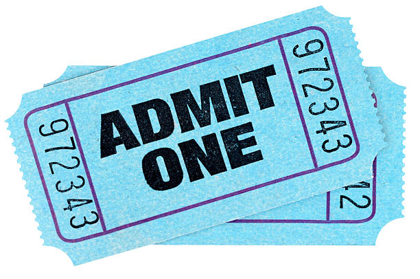 istock Two blue admit one movie tickets. 535851183