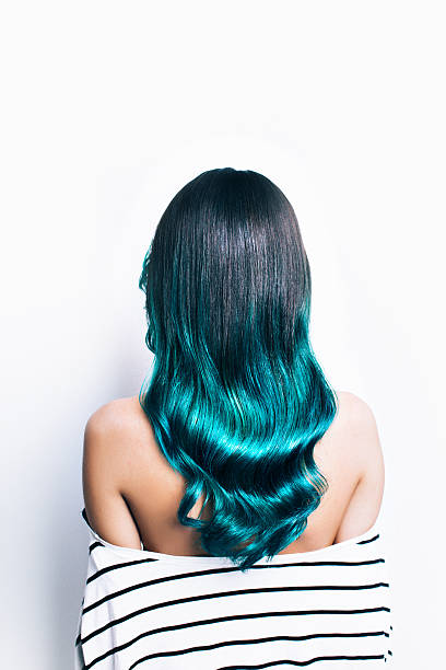 istock Green ombre hair 535851375