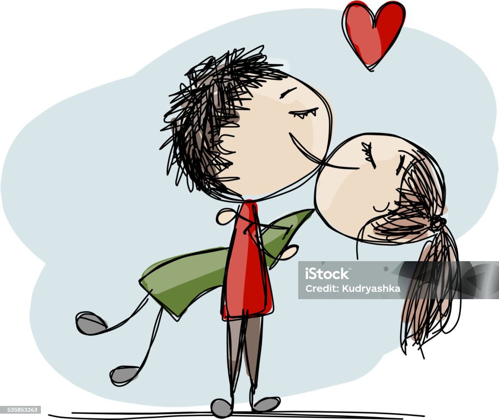 Ilustración de Beso Pareja En El Amor De San Valentín Para Su Diseño Boceto y más Vectores Libres de Derechos de 2015 - iStock Ilustración de Beso Pareja En El Amor De San Valentín Para Su Diseño Boceto y más Vectores Libres de Derechos de 2015 - iStock