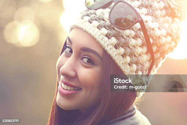 Fashion Model Wearing Wool Hat In Autumnwinter Season Stock Photo - Download Image Now