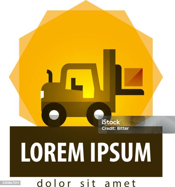 Forklift Truck Vector Logo Design Template Car Or Warehouse Icon Stock Illustration - Download Image Now