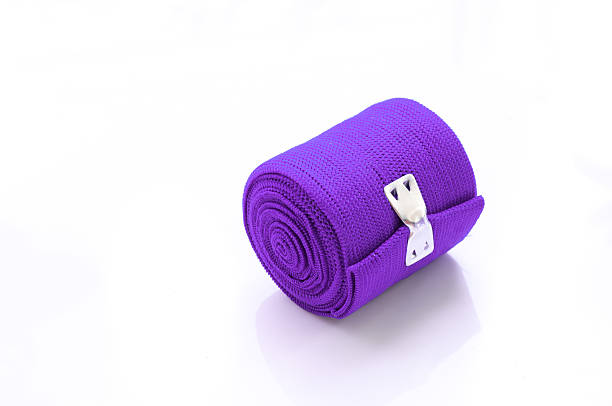 istock Medical blue elastic Bandage isolated on white background 535867481