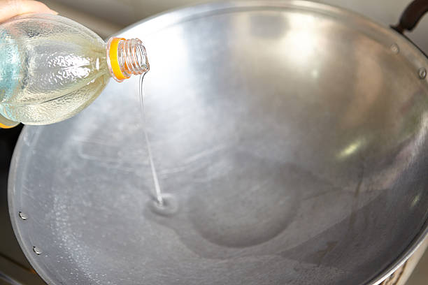 istock Pouring oil into the wok 535868559