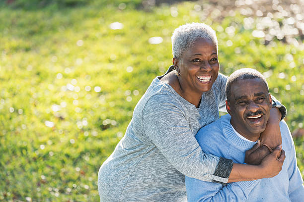 istock Affectionate African American couple outdoors 535869553