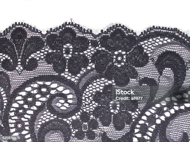 Black Floral Lace Band Stock Photo - Download Image Now - 2015, Arts  Culture and Entertainment, Backgrounds - iStock