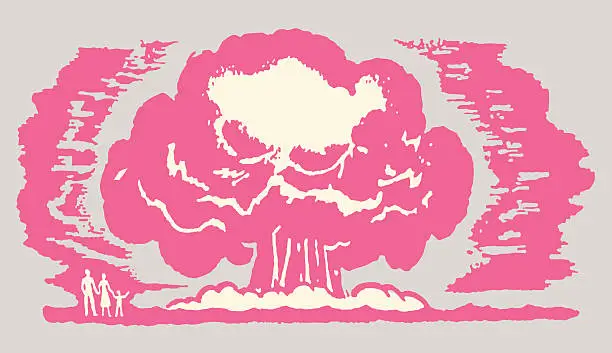 Vector illustration of Nuclear Mushroom Cloud