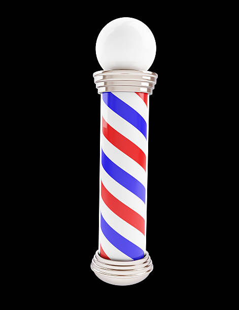 Barber Pole 3d stock photo