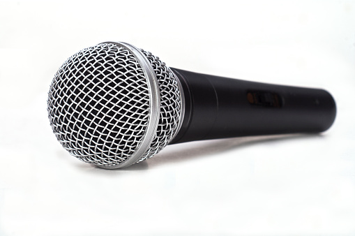 isolated microphone and converter on white background