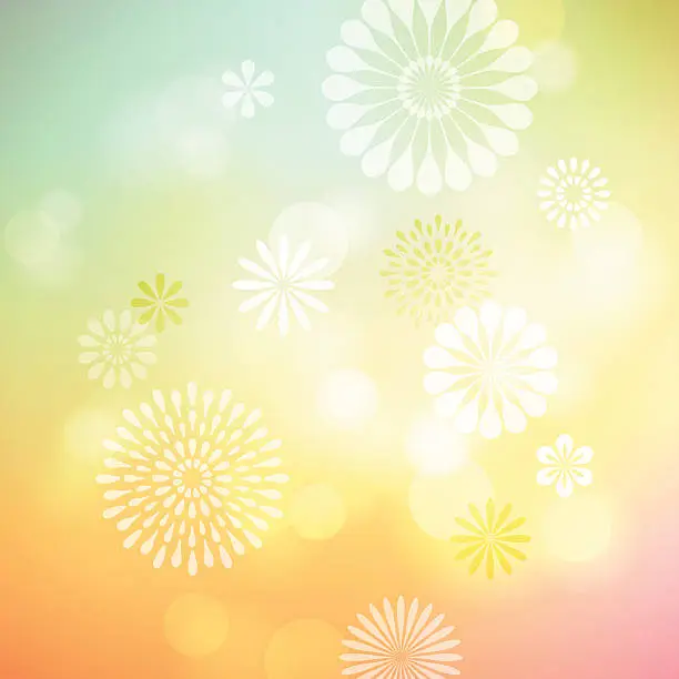 Vector illustration of Defocused Flower Background