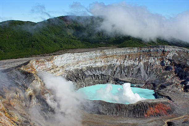 Poás Volcano Name: Poás Volcano  acid rain stock pictures, royalty-free photos & images