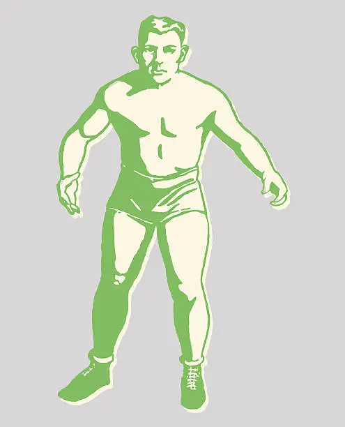 Vector illustration of Wrestler