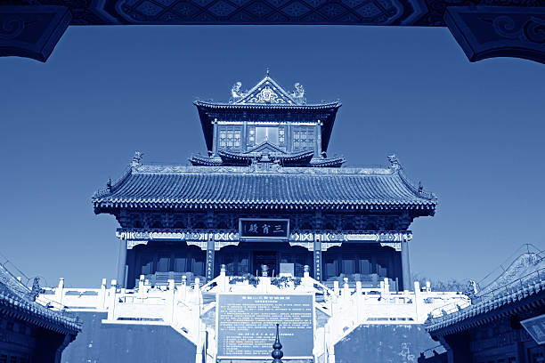 Chinese Taoist architecture under the blue sky, north china