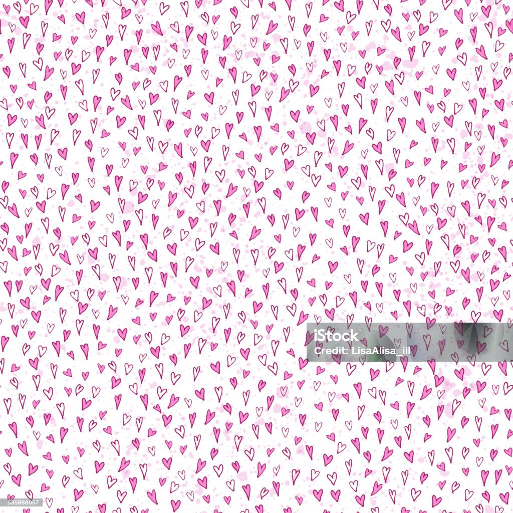 Heart's pink seamless pattern Heart's pink seamless pattern with cute texture 2015 stock vector