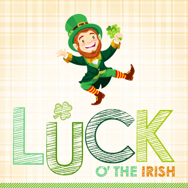 ilustrações de stock, clip art, desenhos animados e ícones de dia de são patrick sorte o "irlandês - four leaf clover clover luck leaf