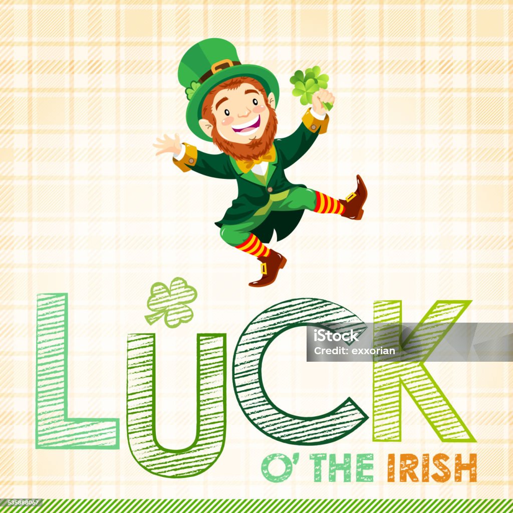 St. Patrick's Day Luck O'the Irish Luck of the Irish. Leprechaun stock vector