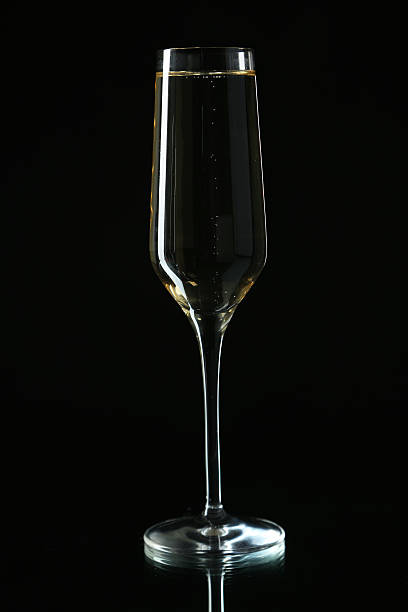 istock Glasses of champagne on a black background 535888537