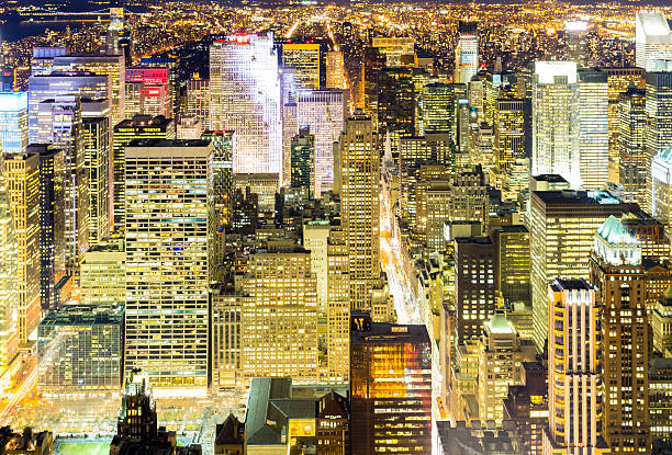 istock Aerial New York City night 535888557