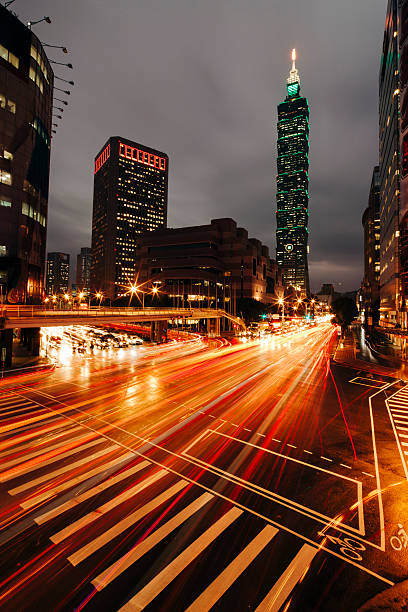 istock View of Taipei 101 at night, Taiwan 535889739