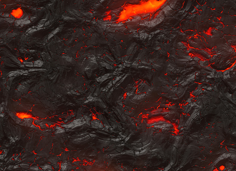 solidified hot lava texture of eruption volcano