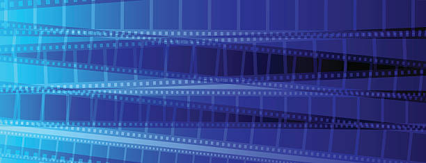 Blue Film strip background Blue Film strip background movie patterns stock illustrations