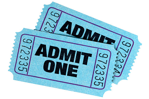istock Two blue admit one movie tickets. 535892175